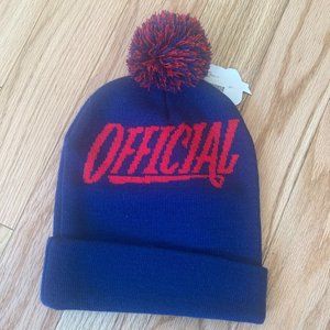 Official pom beanie Blue/Red